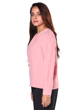 Exude Blush Pearl Accent Blouse